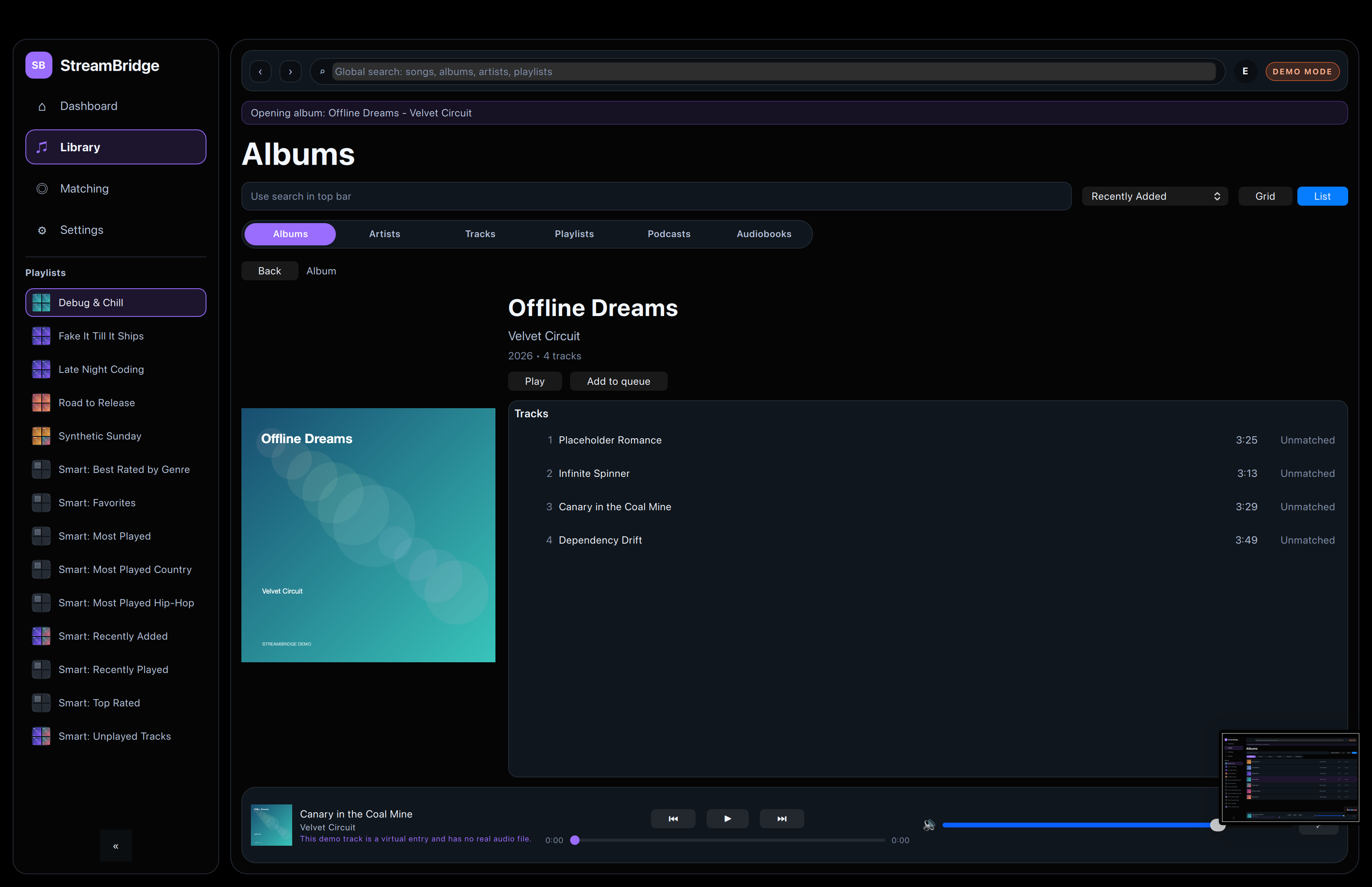 Fortissify album detail view