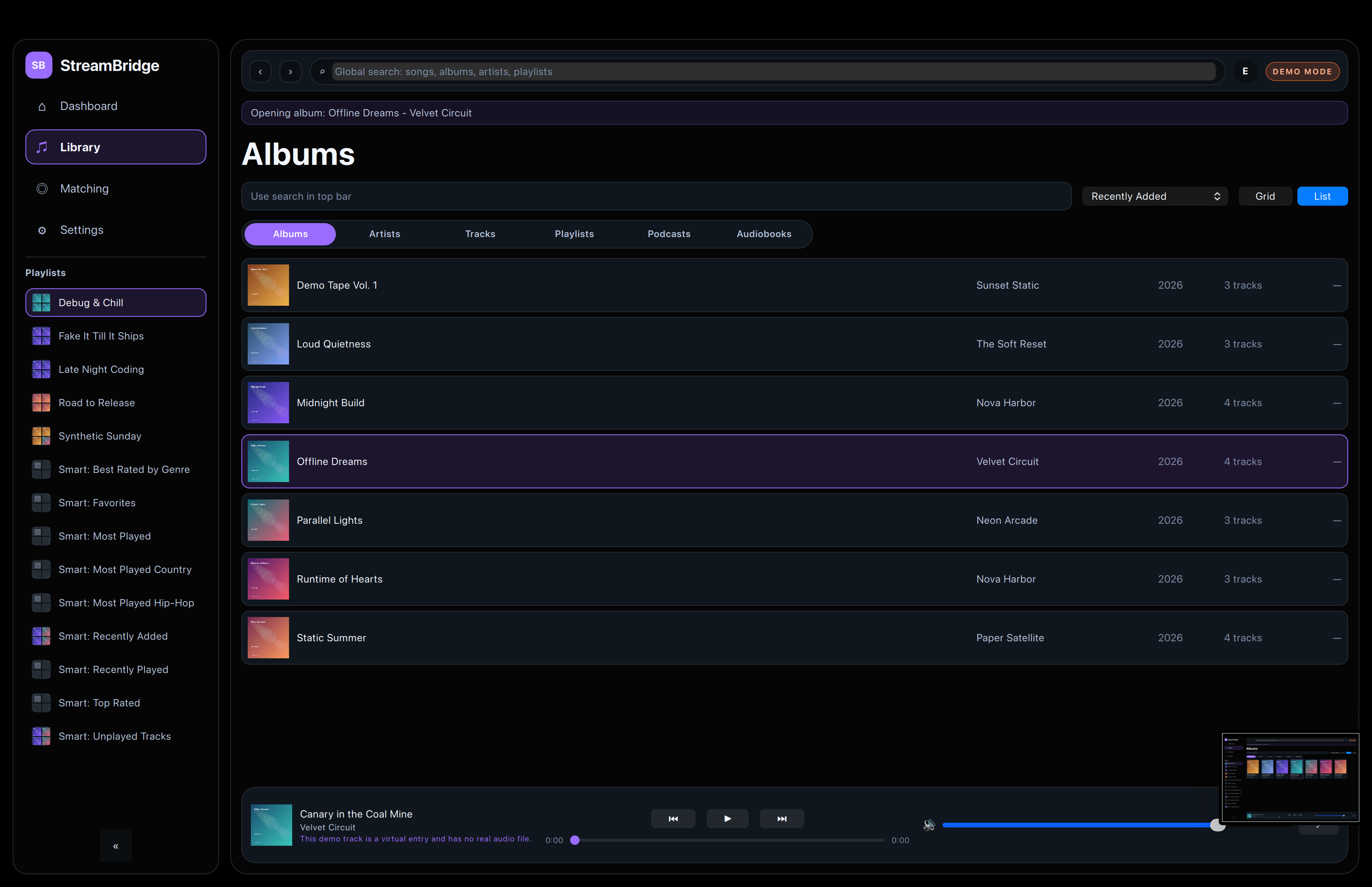 Fortissify album list view