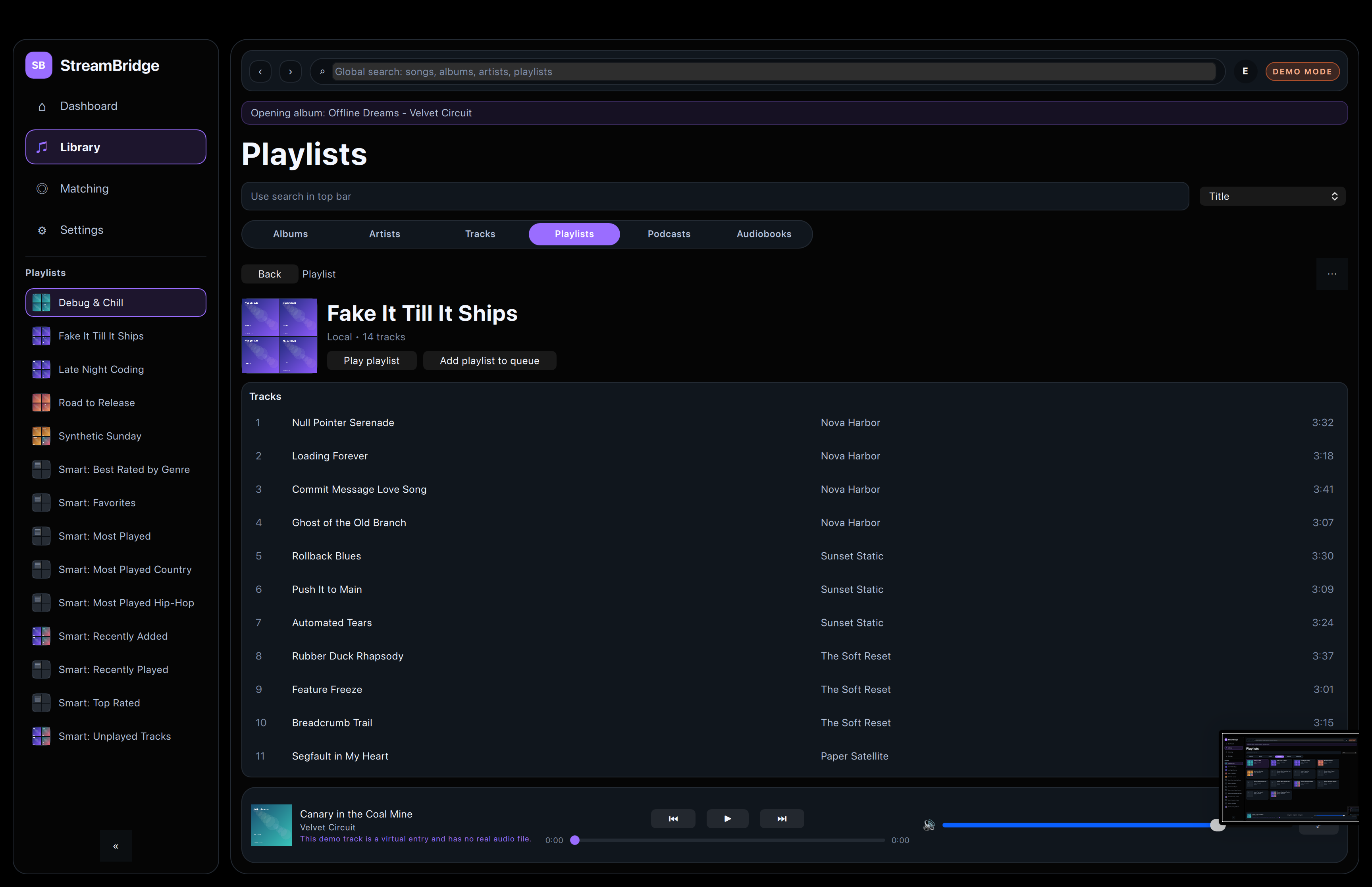 Fortissify playlist detail view