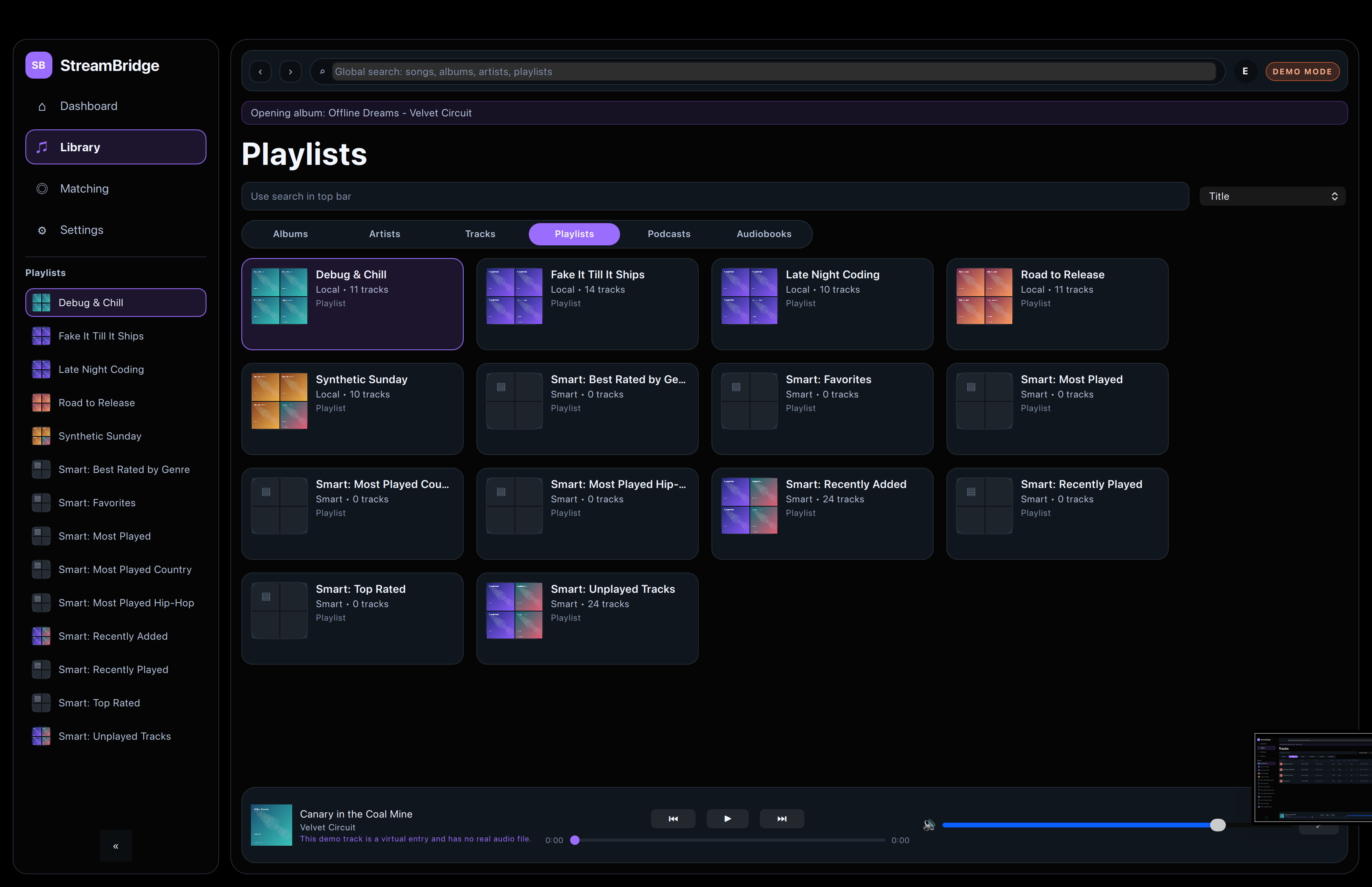 Fortissify playlists overview